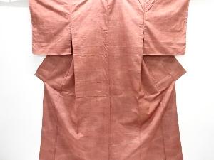 雨縞織り出し手織り紬着物